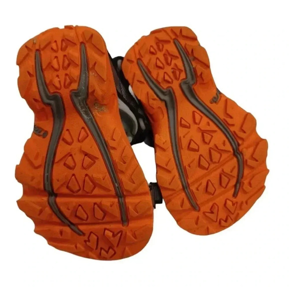 Teva Velcro Open Toes Black Grey Orange Sandals Size 8 - Picture 6 of 6